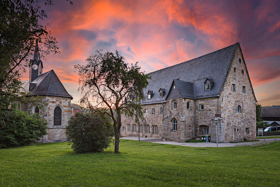 Christuskirche und Kloster in Rödental, Oberfranken, Bayern, Deutschland