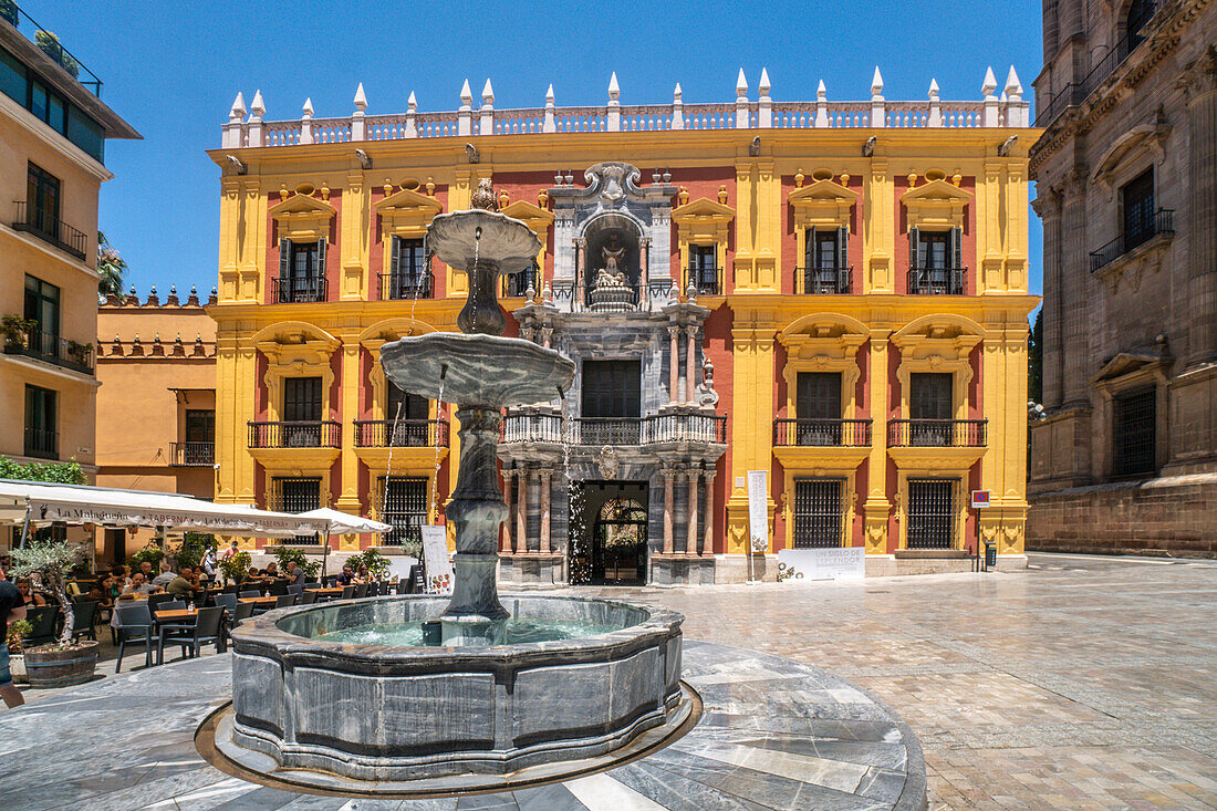 Espiscopal Palast an der Plaza del Obispo, Malaga, Spanien, Andalusien