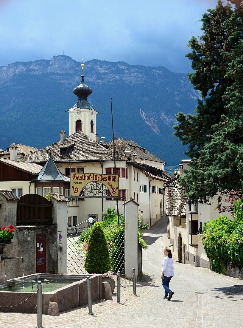 Girlan near Eppan with Monte Penegal, South Tyrol, Italy