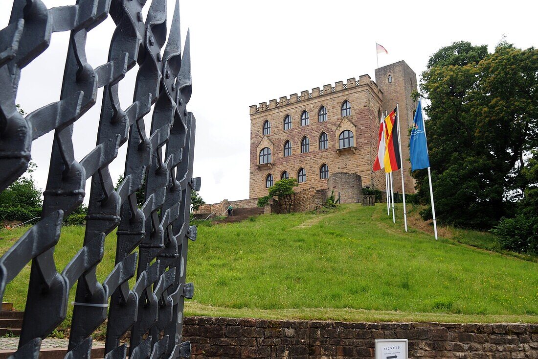 Hambach Castle near Neustadt on the Palatinate Wine Route, Rhineland-Palatinate, Germany