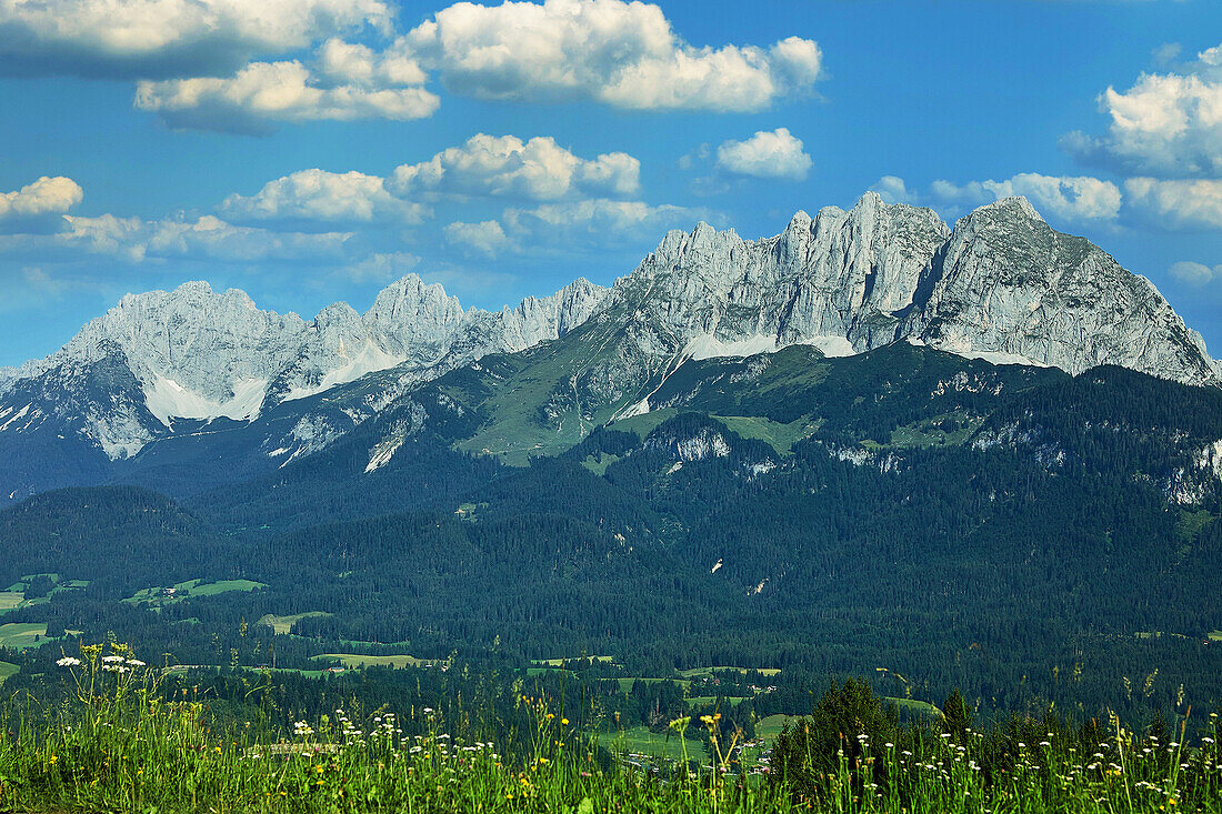 Wilder Kaiser im Sommer, Kaisergebirge, Tirol, Österreich
