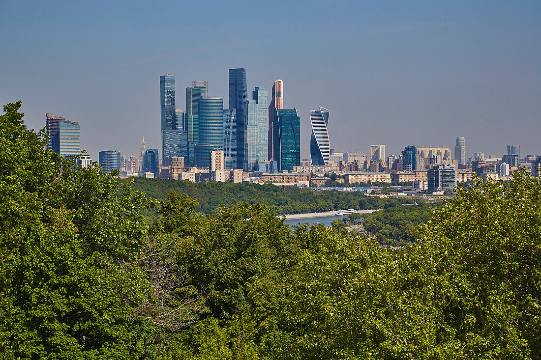 Hochhäuser von Moskau City, Moscow City, Moskva, Moskau-Wolga-Kanal, Russland, Europa