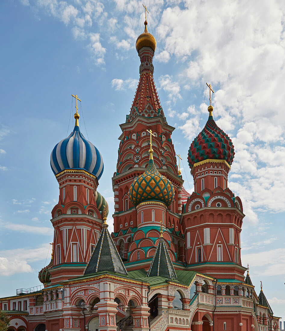Basil's Cathedral on Red Square in Moscow, Vasilij Blashennyj Cathedral, Krasnaya ploscad, Moskva, Moscow-Volga Canal, Russia, Europe