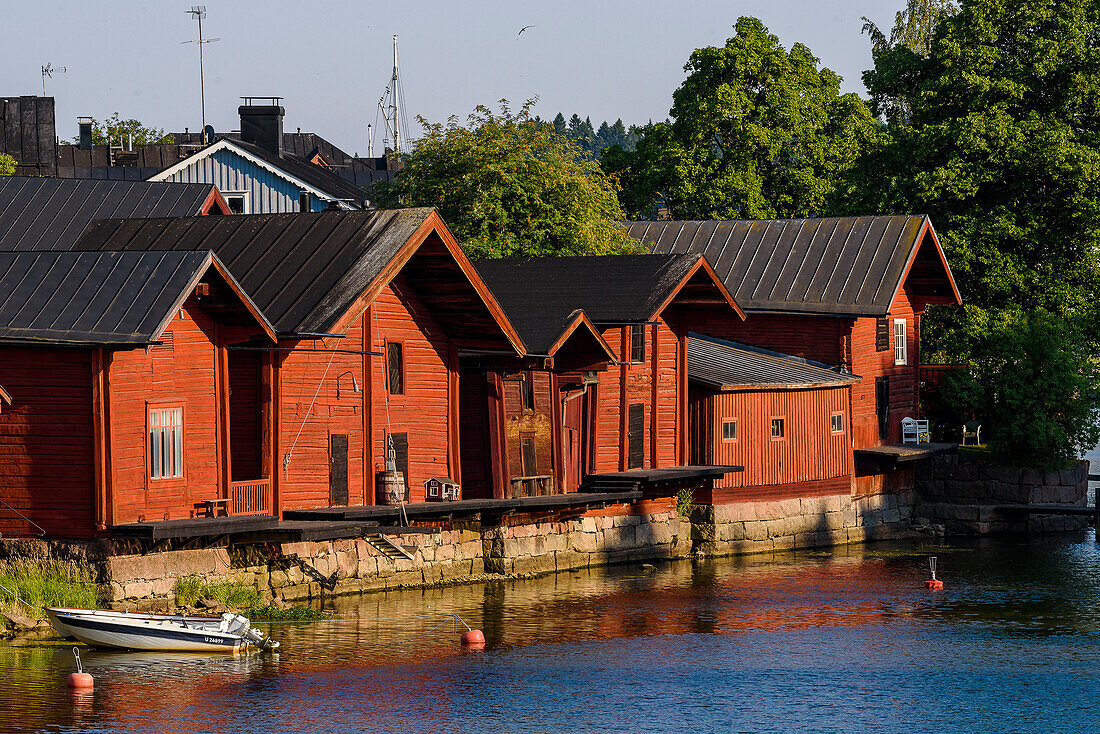 Speicherhäuser am Fluss, Altstadt, Porvoo, Finnland