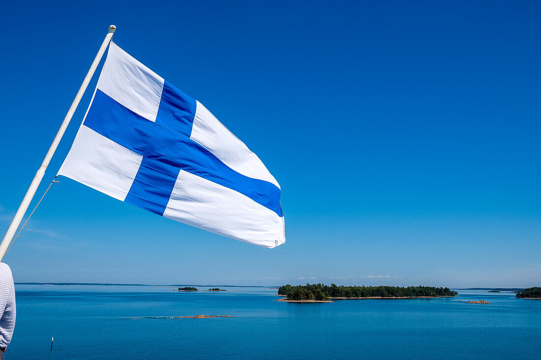 Crossing with a large car ferry from Turku to the Ahland Islands, Finland