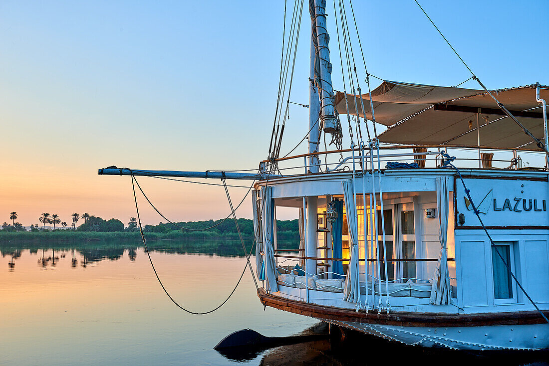 lazulli boat,egypt,river nile deck, landscape