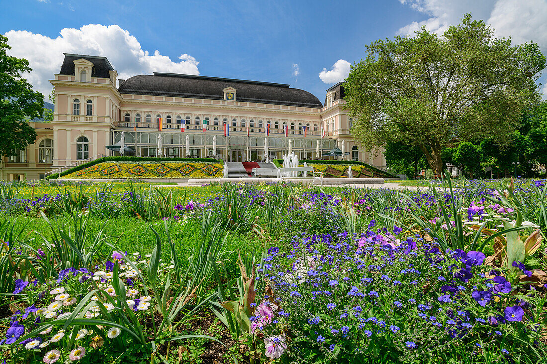 Congress and theater house with spa gardens, Bad Ischl, Salzkammergut, Upper Austria, Austria