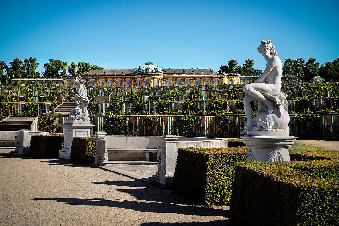 Sanssouci Palace, UNESCO World Heritage Site &quot;Palaces and Parks of Potsdam and Berlin&quot;, Brandenburg, Germany