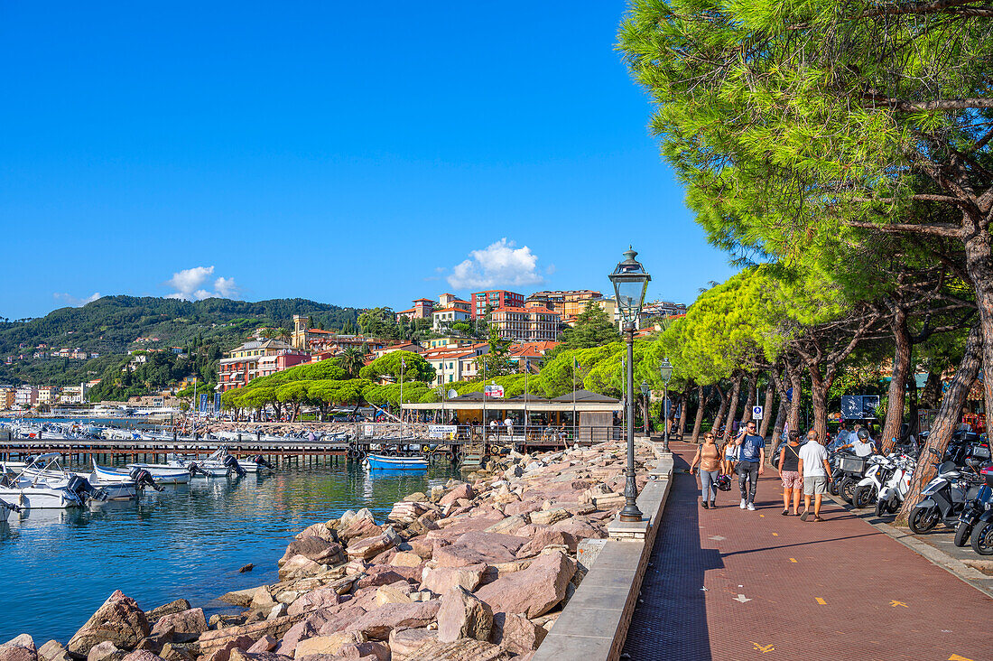 Promenade of Lerici, La Spezia Province, Liguria, Italy