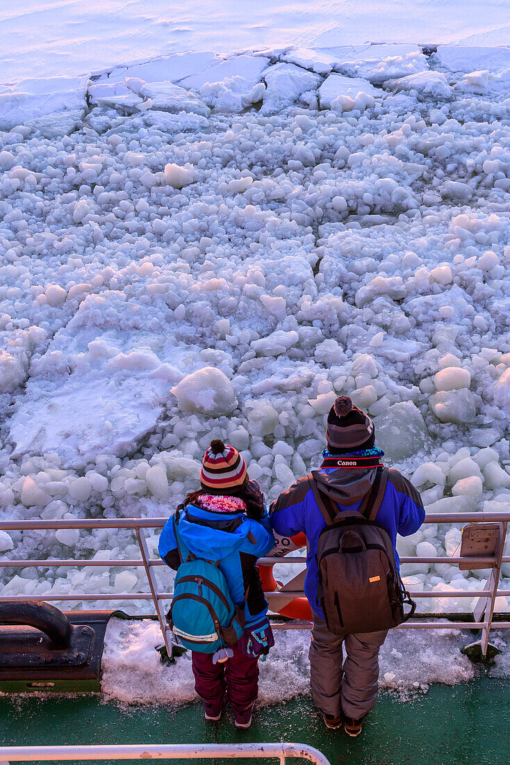 Touristenfahrt mit dem historischen Eisbrecher Sampo, Kemi, Finnland