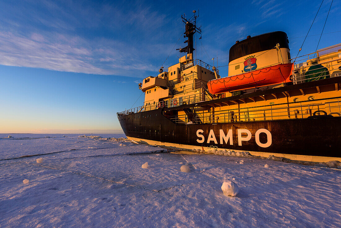 Tourist ride on the historic icebreaker Sampo, Kemi, Finland