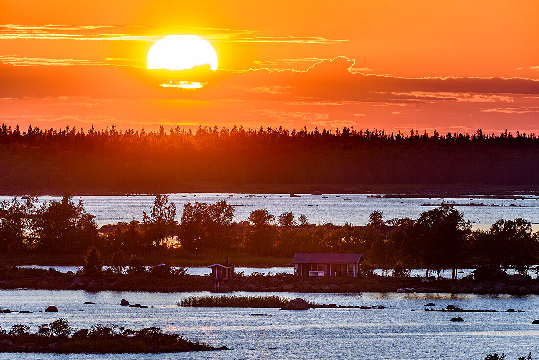 View from the observation tower in the Kvarken archipelago, Kvarken archipelago, Unesco World Heritage List, Vaasa, Finland