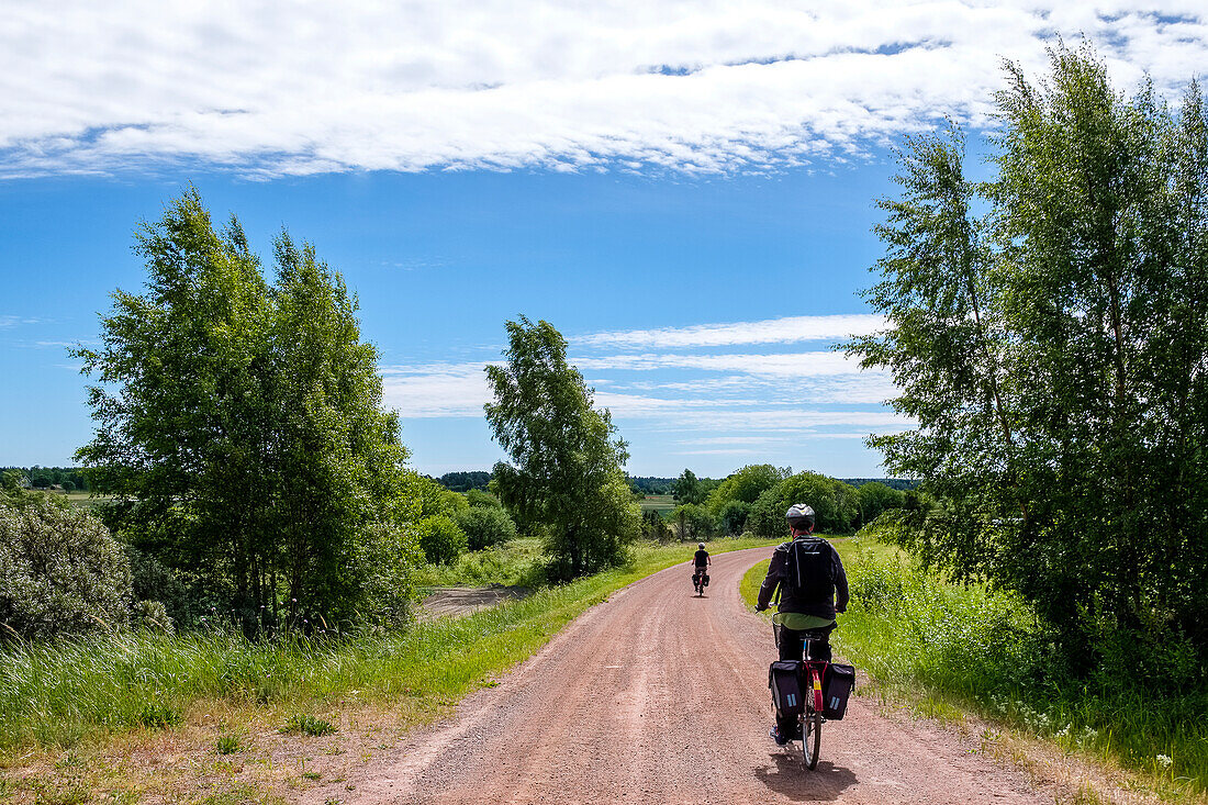 Fahrradfahren auf den Ahland Insel, Ahland, Finnland