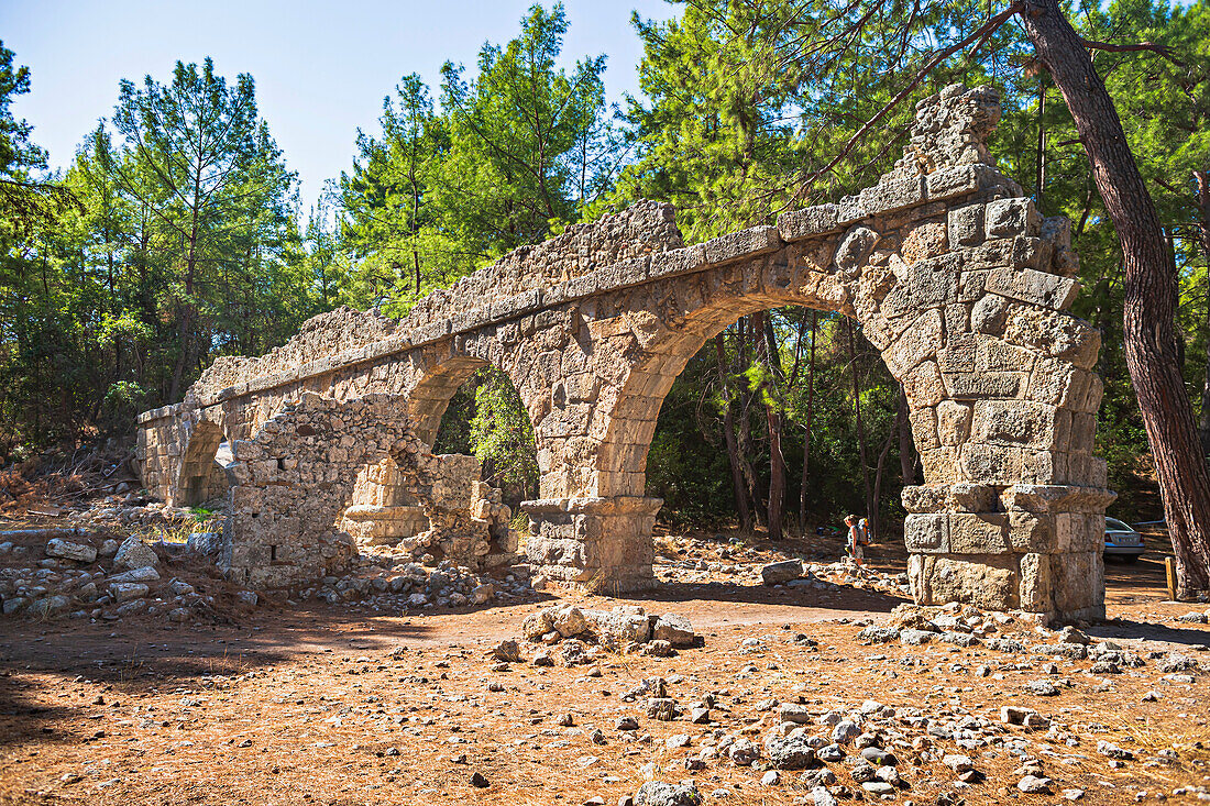 The Phaselis Viaduct, ancient city on the coast, Antalya Province in Turkey