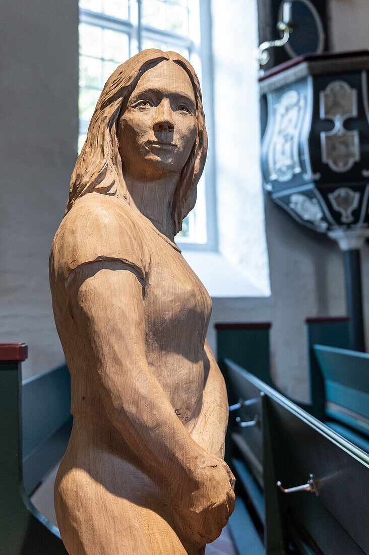 Ecce Homo, exhibition by Stephan Guber in the St. Jürgen Church in Grube, Ostholstein, Schleswig-Holstein, Germany