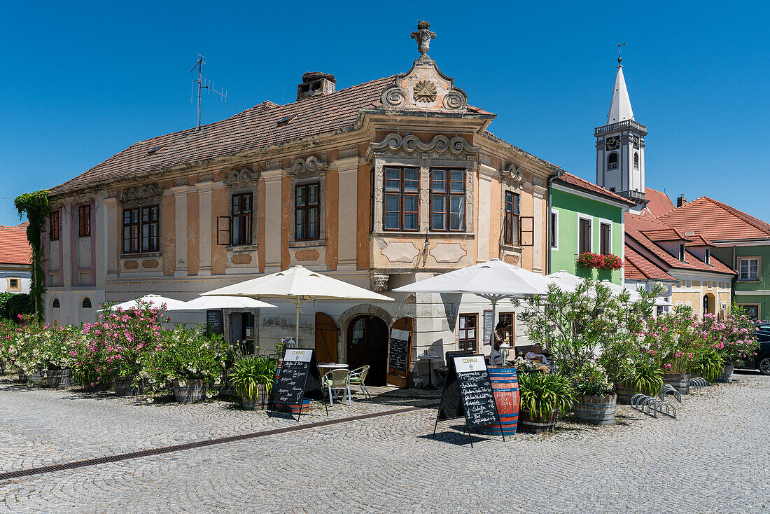 Old town of the free town of Rust on Lake Neusiedl in Burgenland, Austria