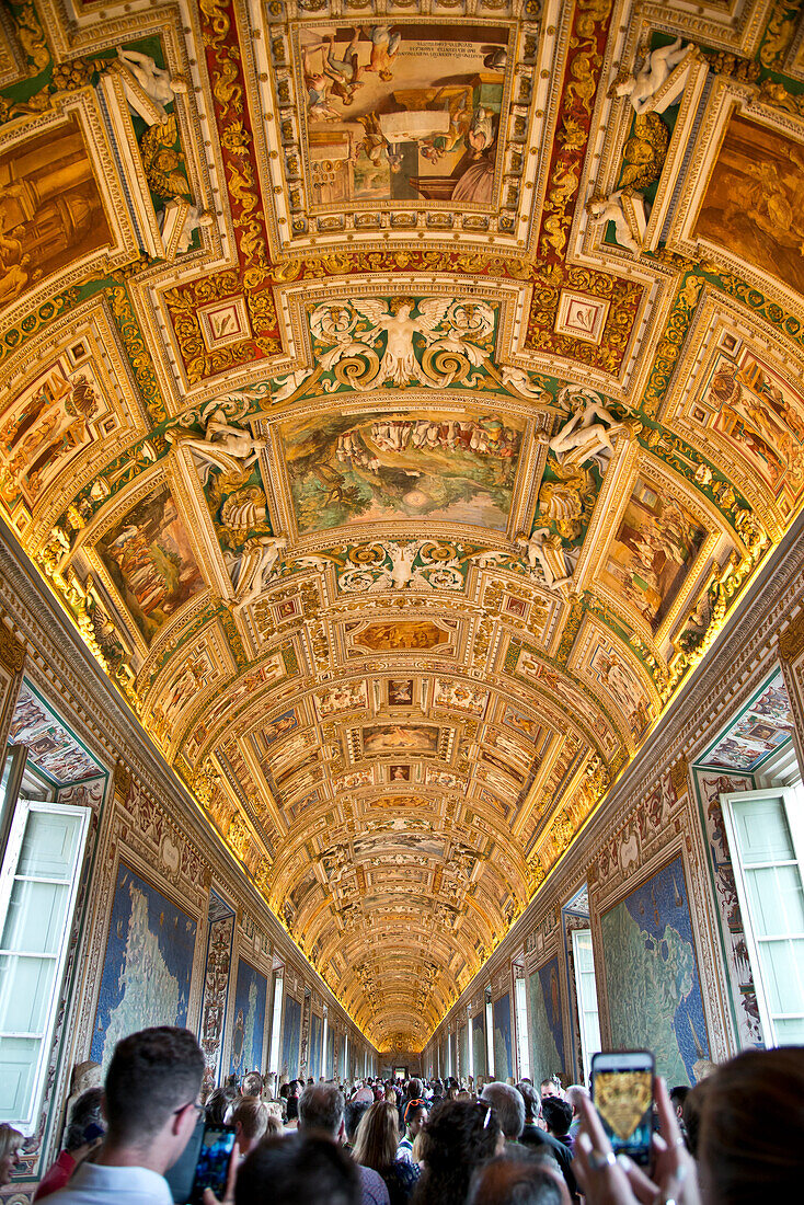 Visitors to the Vatican Museums