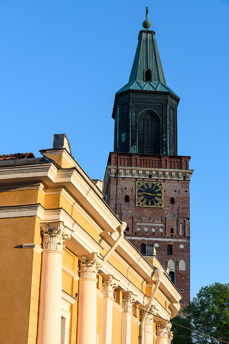 at the cathedral, outside, Turku, Finland