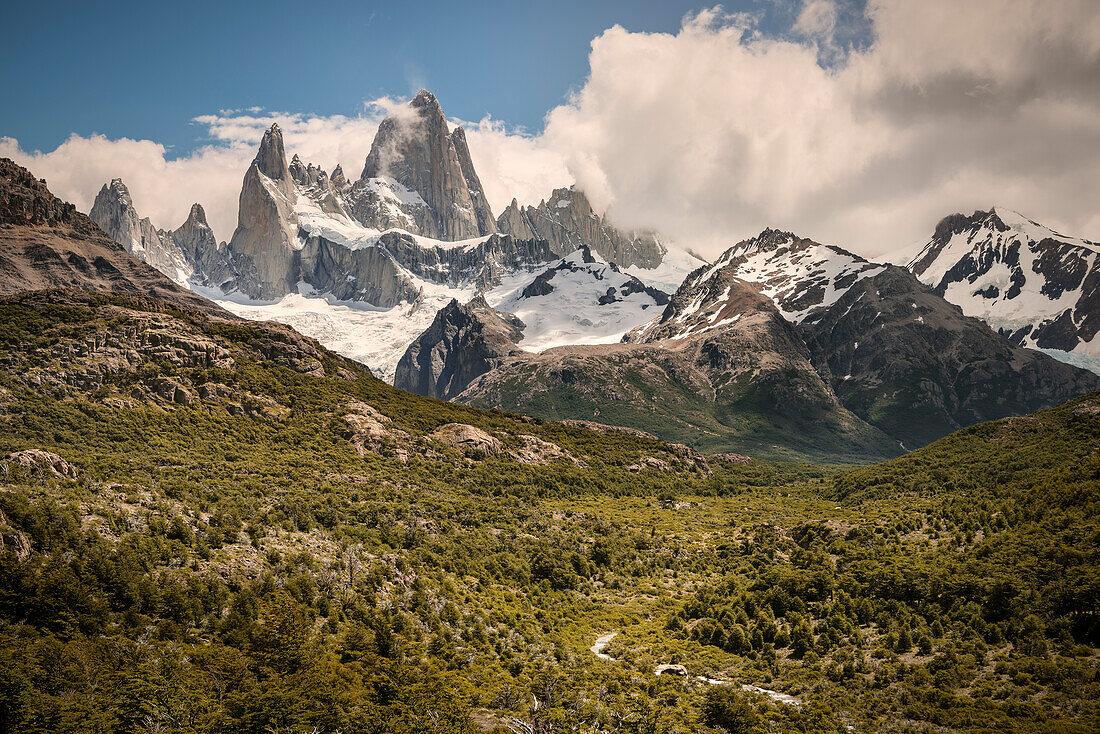 Gipfel des Fitz-Roy, El Chalten, Fitz Roy Massiv, Provinz Santa Cruz, Patagonien, Argentinien, Südamerika