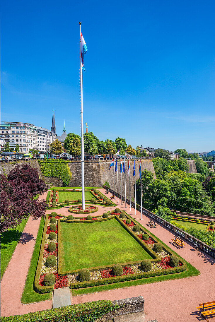 Corniche am Boulevard Roosevelt, Luxemburg, Großherzogtum Luxemburg