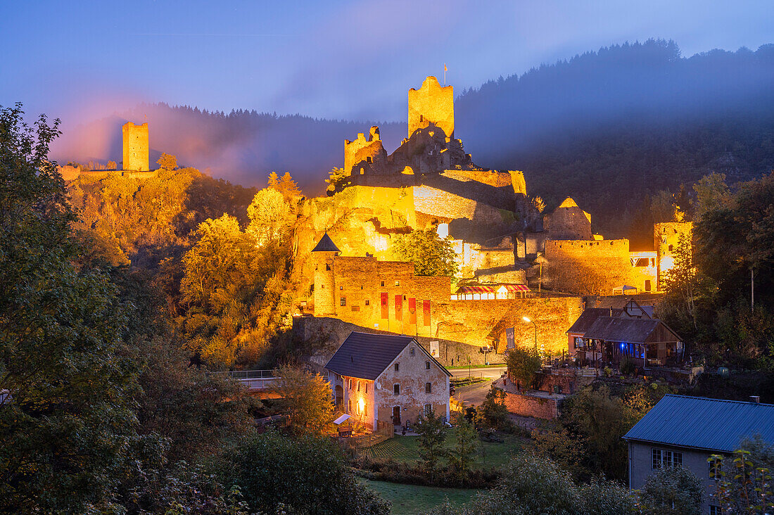 Oberburg and Niederburg, Manderscheid, Eifel, Rhineland-Palatinate, Germany