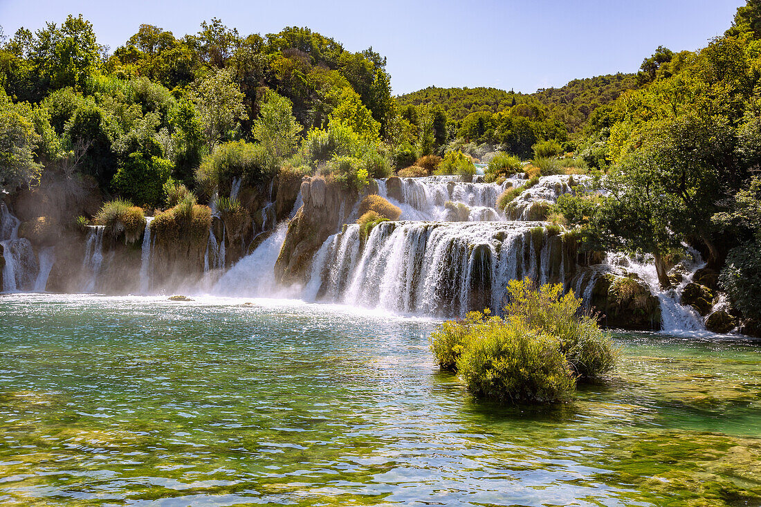 Nationalpark Krka, Wasserfall Skradinski buk, Dalmatien, Kroatien
