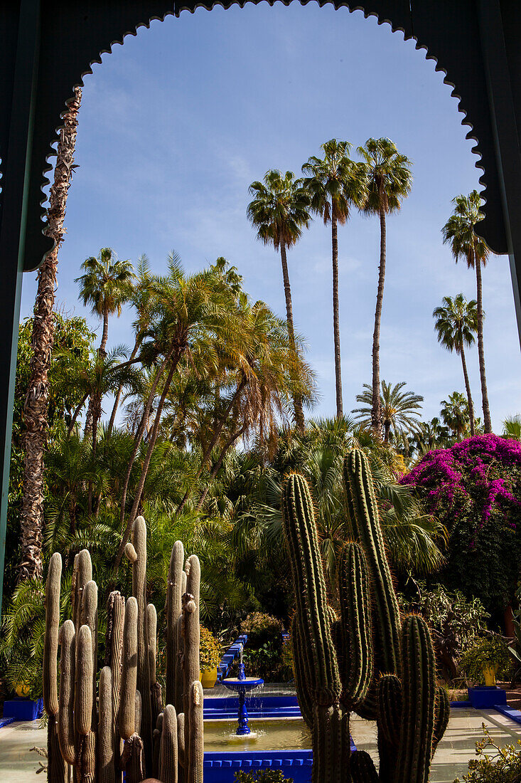 Detail des Ives-Saint-Laurent-Museums in Marrakesch, Marokko, Nordafrika, Afrika