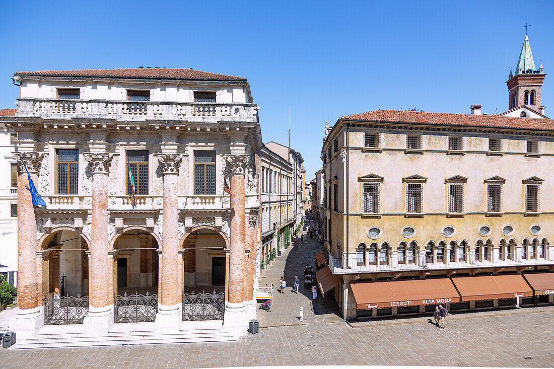 Vicenza; Piazza dei Signori; Loggia del Capitano, Palazzo Monte di Pieta, Venetien, Italien