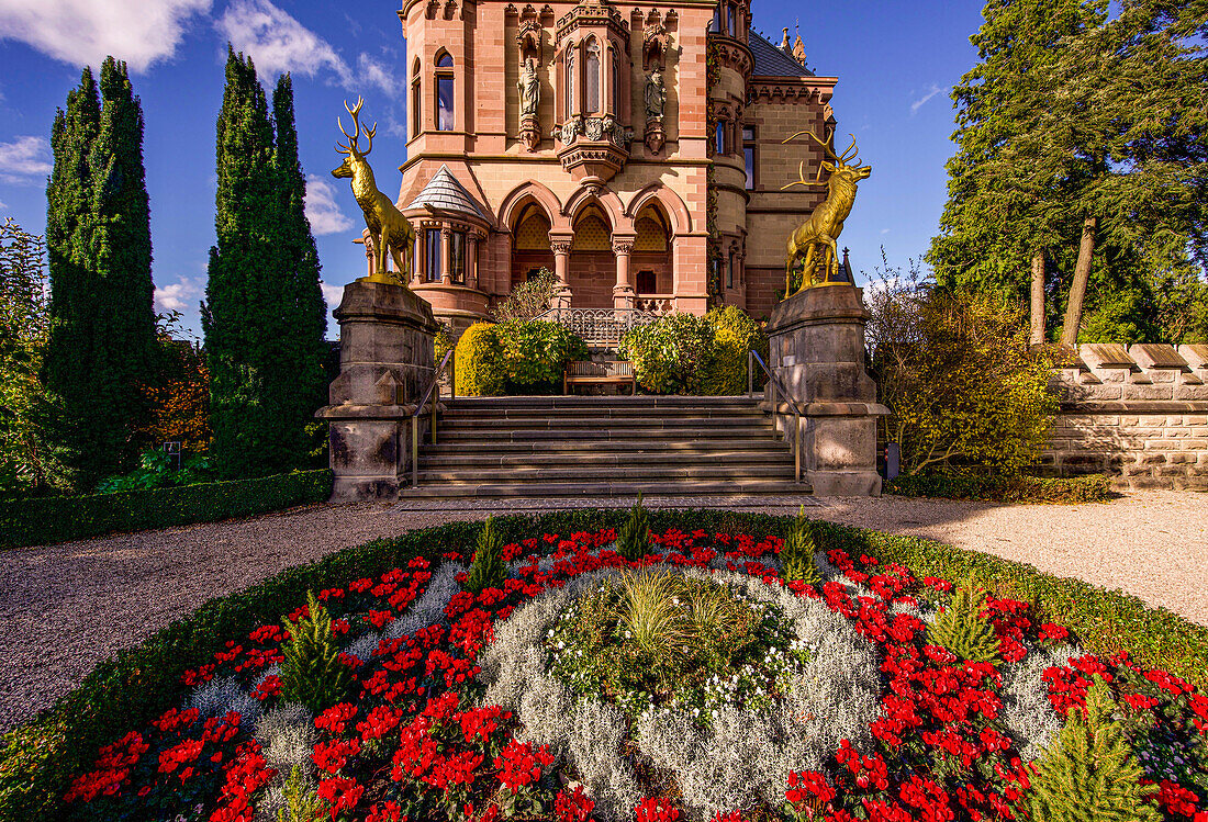 Drachenburg Castle in Koenigswinter, Siebengebirge, Rhein-Sieg district, North Rhine-Westphalia, Germany