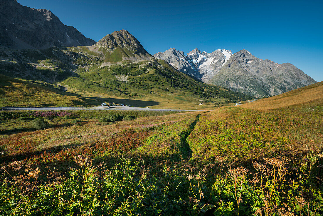 La Meije from the Col du Lautaret, Rhones Alpes, Hautes-Alpes, France