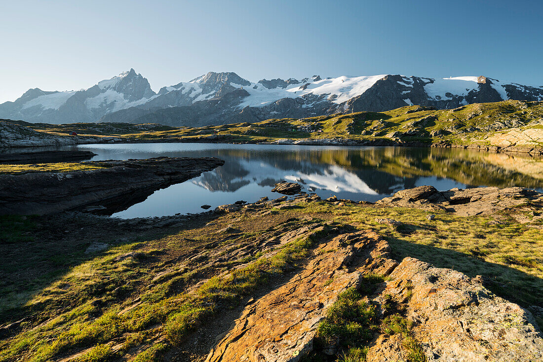 La Meije vom Plateau d'Emparis, Lac Noir, Rhones Alpes, Hautes-Alpes, Frankreich