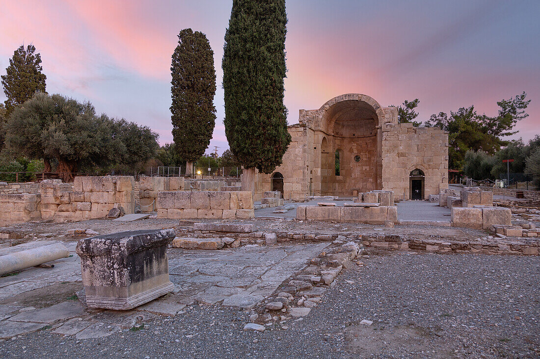 Gortys, Altarraum der Titus-Basilika, griechische Insel, Kreta, Griechenland