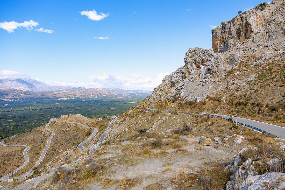Messara plain, mountain road to Lentas