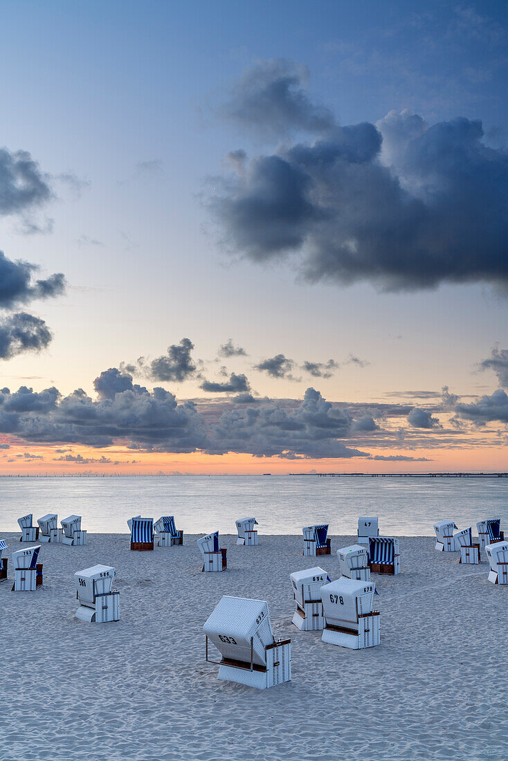 Morgen am Strand von Hörnum, Insel Sylt, Schleswig-Holstein, Deutschland