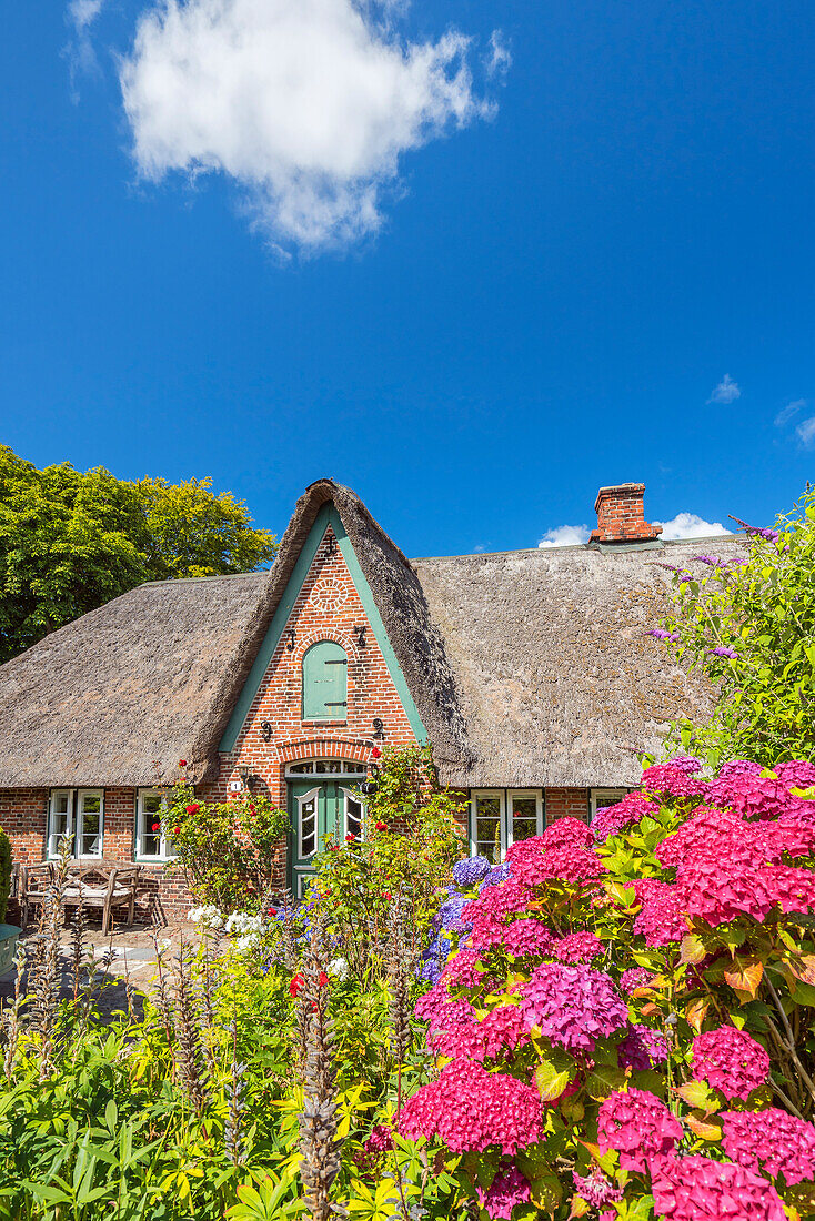 Frisian house in Keitum, Sylt Island, Schleswig-Holstein, Germany