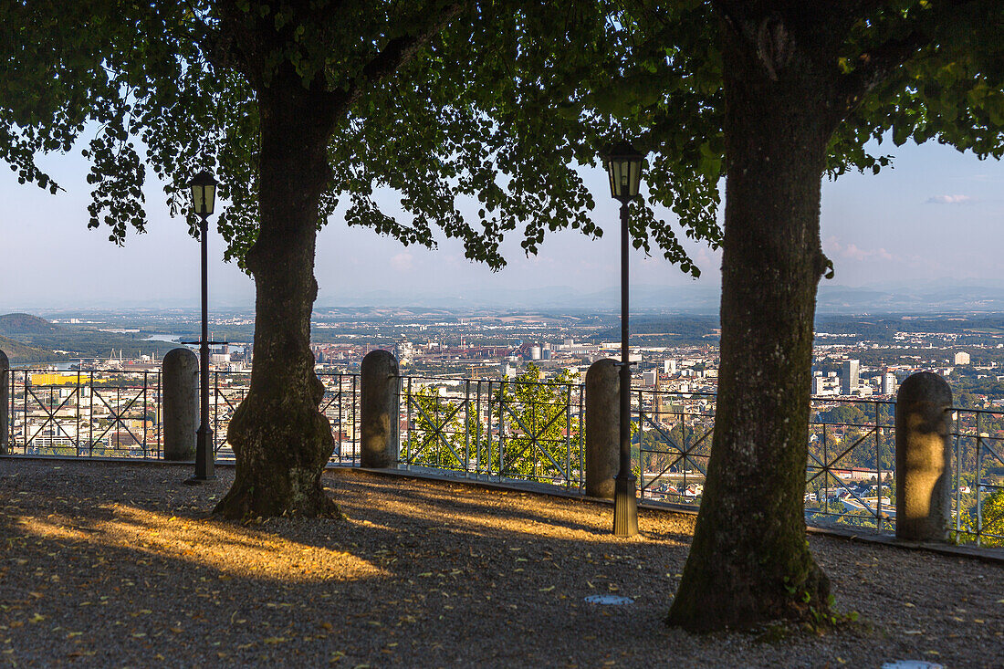 Linz, city panorama, Pöstlingberg vantage point