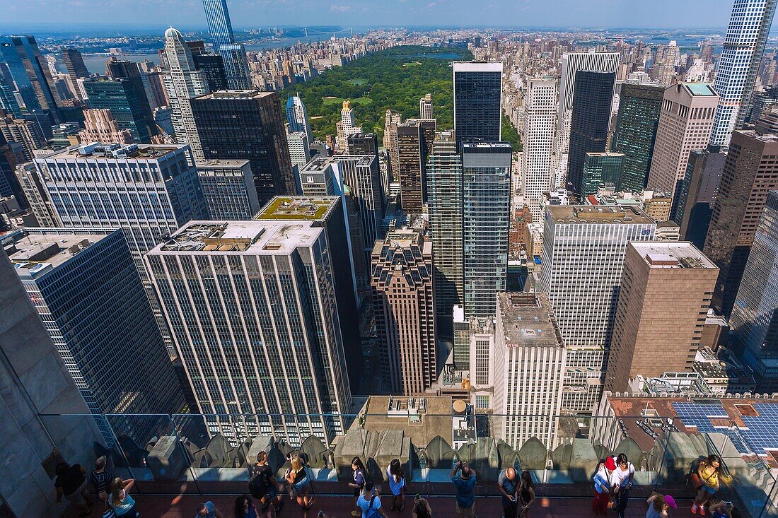 New York City; Manhattan; The Rockefeller Center; Ausblick von Top of the Rock auf Central Park, USA