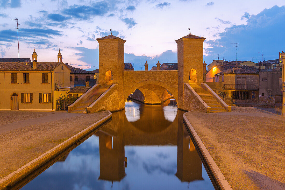Comacchio; Trepponti, Ponte Pallotta, Giovan Battista Pallotta, Emilia Romagna, Italien