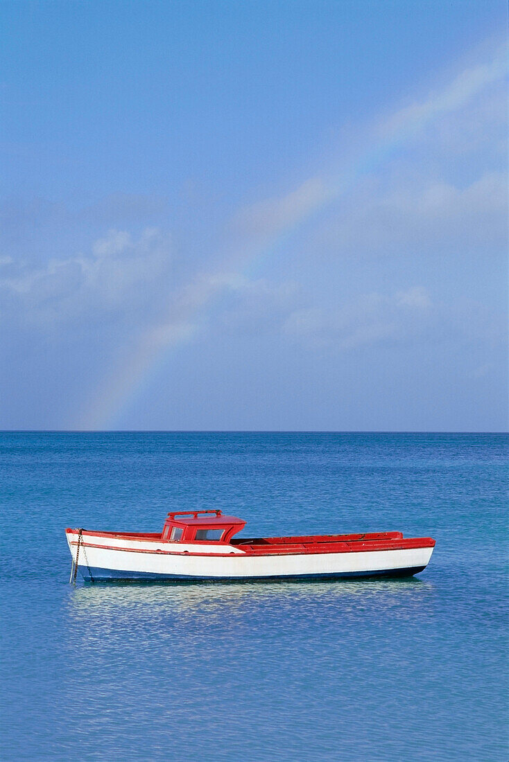 Boat in the ocean, Antigua And Barbuda