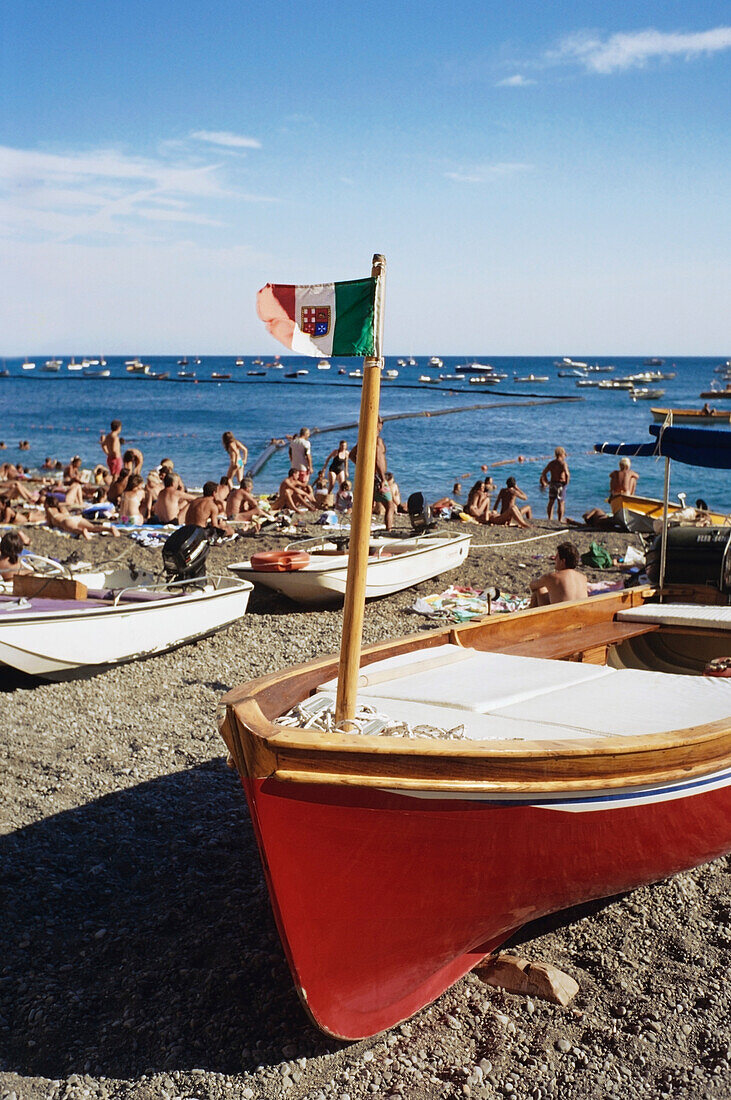 Boats on the beach, Positano, Italy