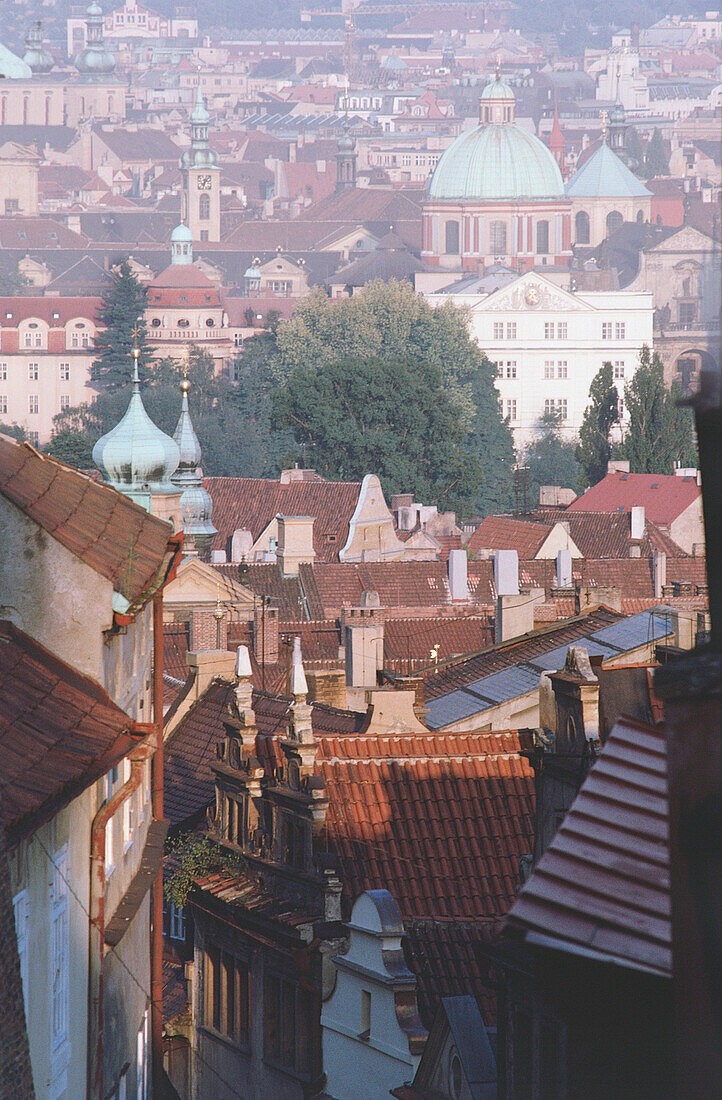 High angle view of a cityscape, Prague, Czech Republic