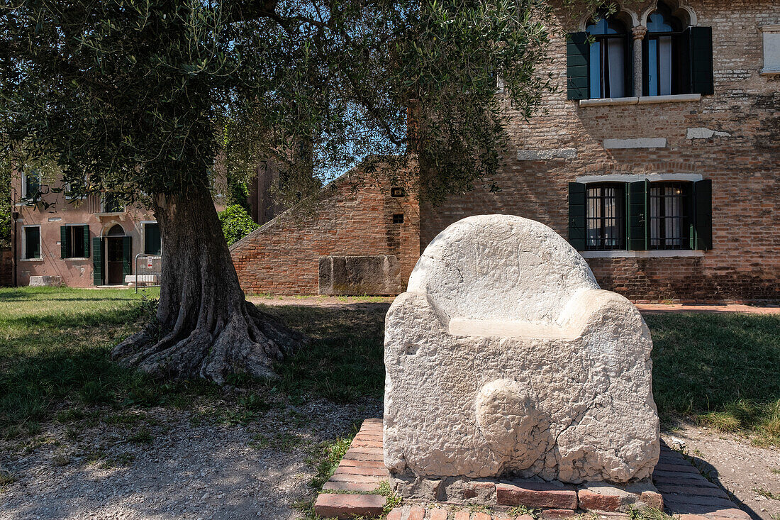 Museo Di Torcello, Throne of Attila, near Venice, Ventien, Adriatic Sea, Italy, Europe