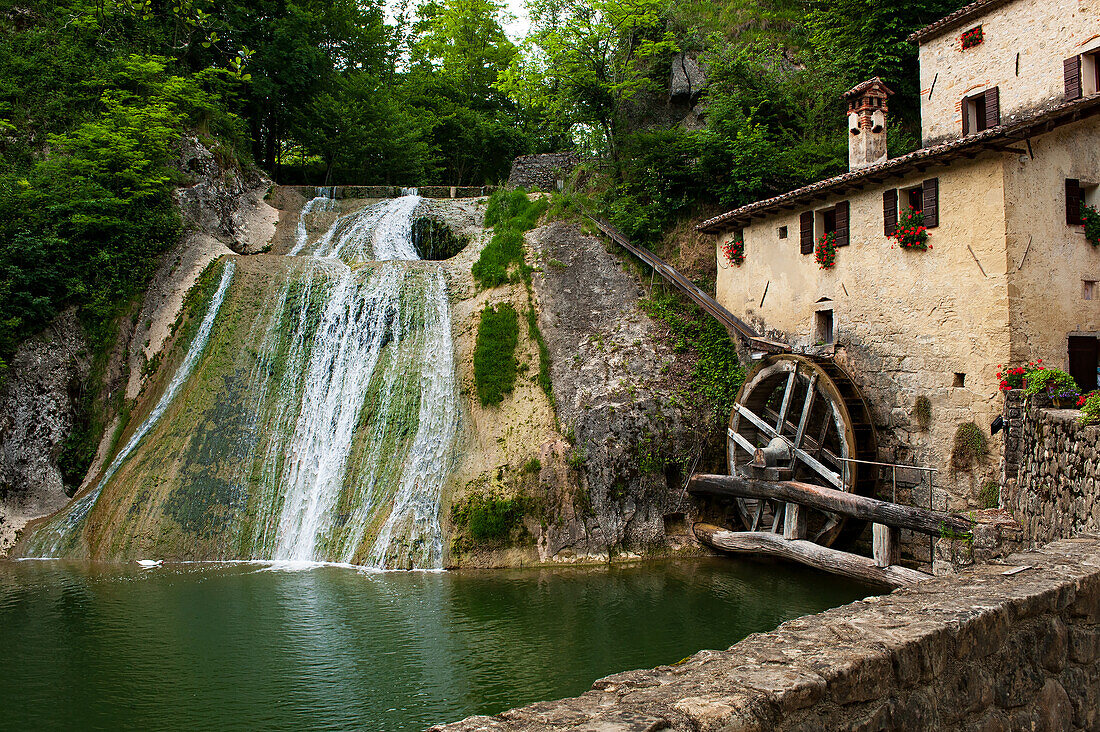 Molinetto della Croda, old water mill in the province of Treviso, near the town of Refrontolo, today Mill Museum, Veneto, Italy