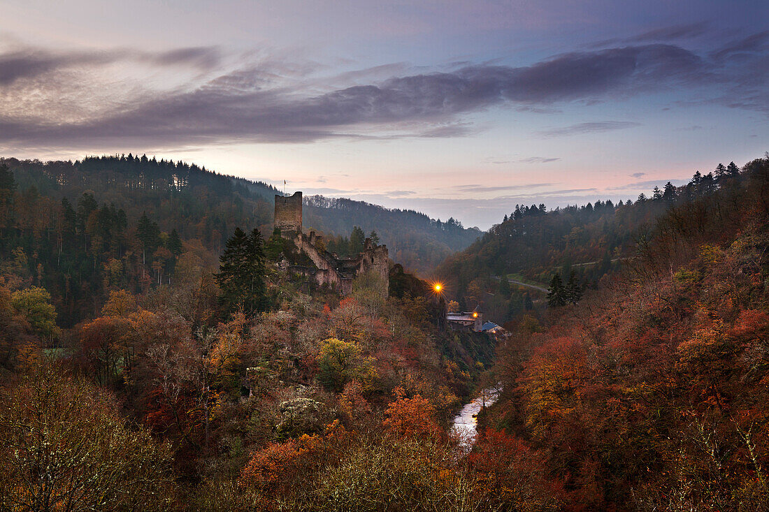 Niederburg, Lieserpfad, Eifelsteig, near Manderscheid, Eifel, Rhineland-Palatinate, Germany