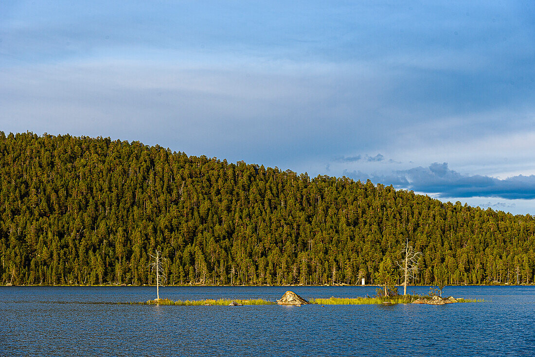 Mini island in Lake Inari, Finland