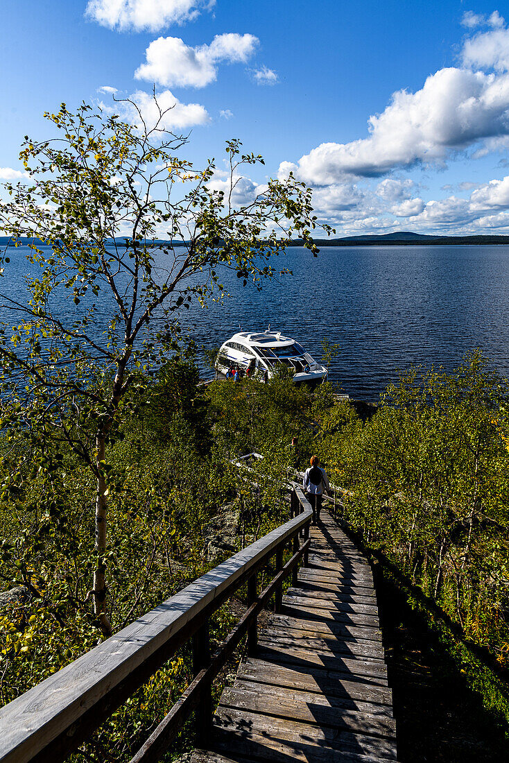 Boat tour to Ukonkivi – Sacred Island of the Sami in Lake Inari, Inari, Finland