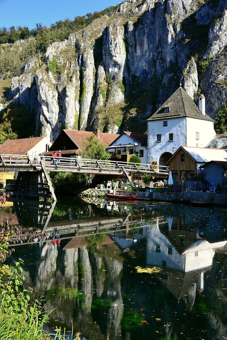 Essing an der Altmühl und altem Main-Donau-Kanal, Nieder-Bayern, Deutschland