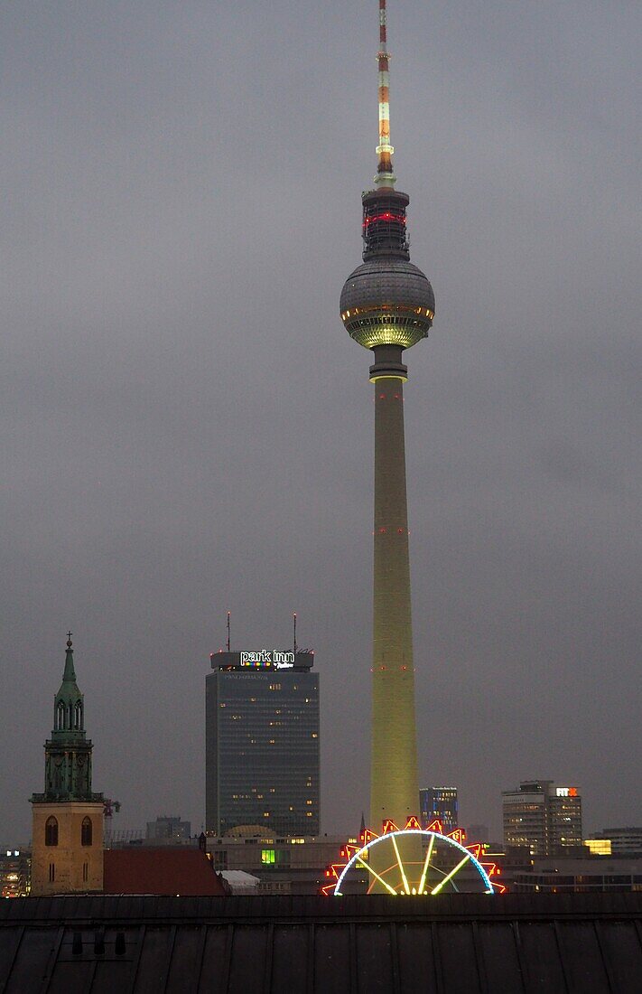 Blick von der Dachterrasse, Humboldt-Forum im Berliner Schloss, Berlin-Mitte, Deutschland