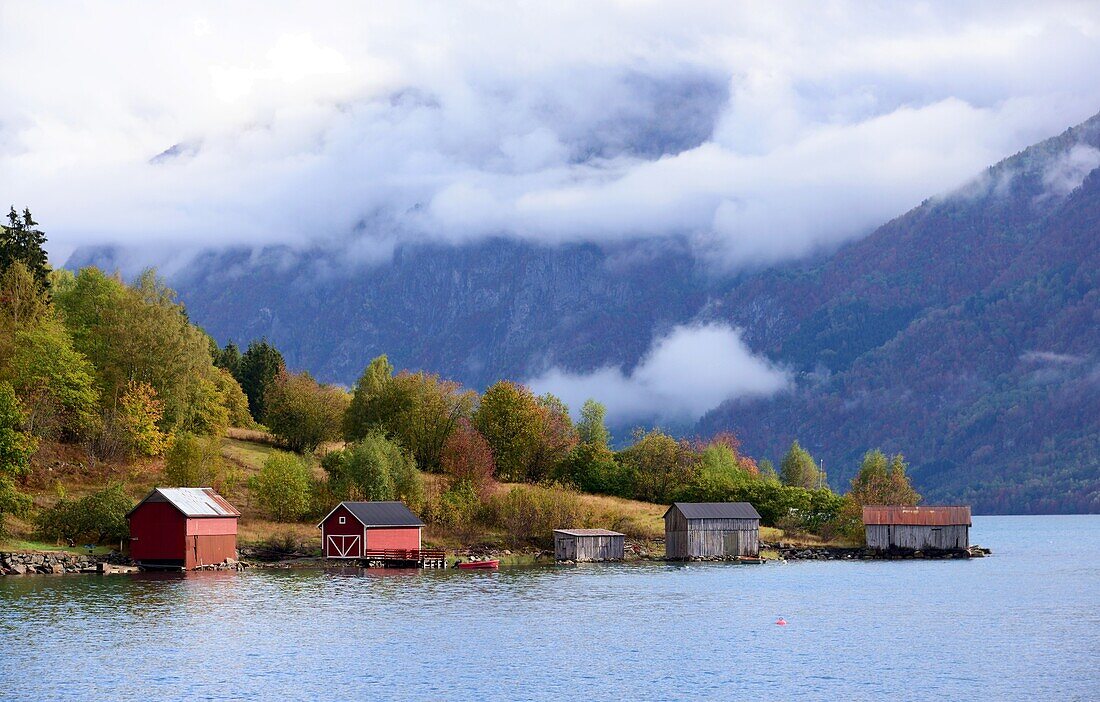 Near Solvorn at the Lustrafjord near Sogndal, Norway