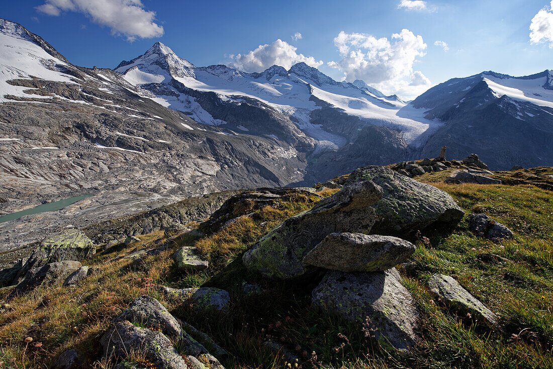 Die markante Pyramide von Großer Geiger, Großvenedigergruppe, Obersulzbachtal, Salzburger Land, Nationalpark Hohe Tauern, Österreich